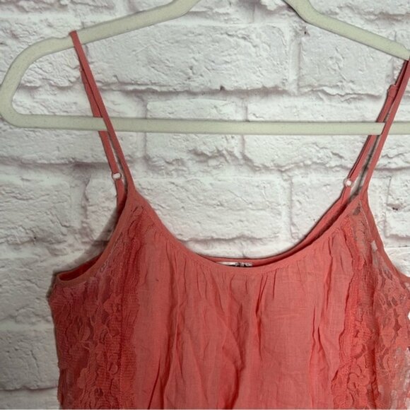 Free People Intimately Free Lace Trim Coral Cami Top - Picture 5 of 12
